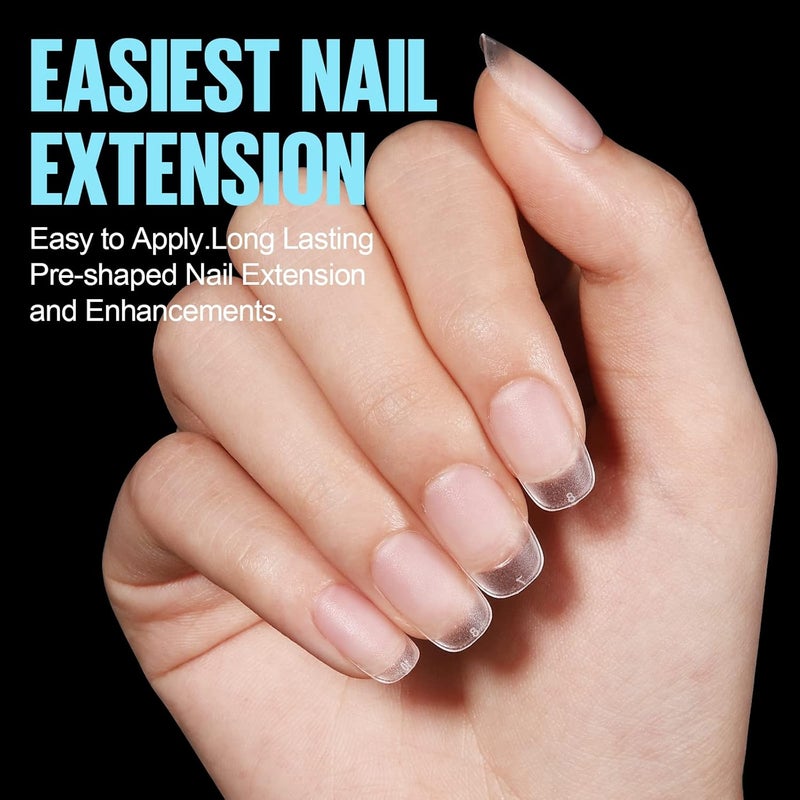 TOMICCA Oval Nail Tips - 15 Size Full Matte Gel Tips, 360PCS Pre-shaped No Need Nail Files and Base Coat Full Cover Nail Tips for Nail Extensions - Image 5